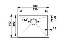 Кухонная мойка Kaiser KSM-5844 сталь