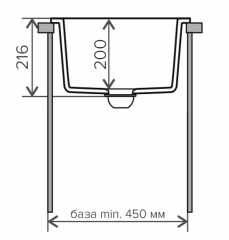 Кухонная мойка Polygran ARGO-420 Серая
