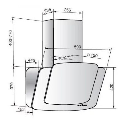 Кухонная вытяжка Elikor Кварц 90 ваниль