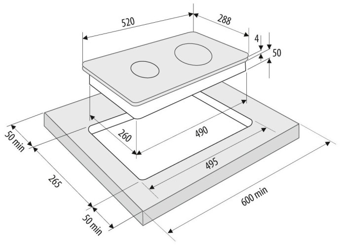 Электрическая варочная панель KRONA PIASTRA 30 BL