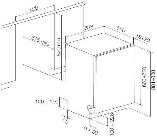 Посудомоечная машина Fulgor Milano FDW 82103