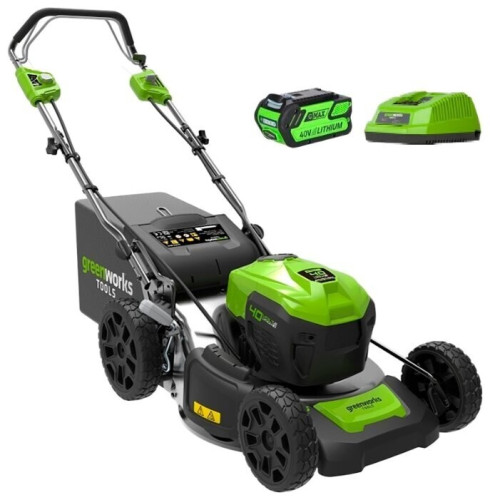Газонокосилка электрическая greenworks 2506807uf GD40LM46SP с АКБ и ЗУ