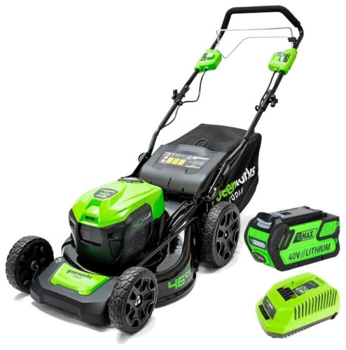 Газонокосилка электрическая greenworks 2506807uf GD40LM46SP с АКБ и ЗУ