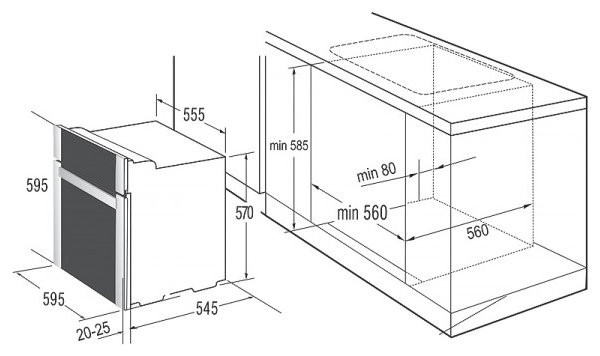 Газовый духовой шкаф Korting OEG 1052 CRN