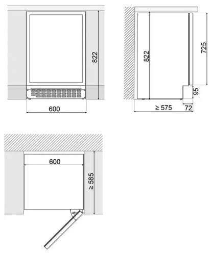 Винный шкаф PANDO PVMBP 60 45CRR