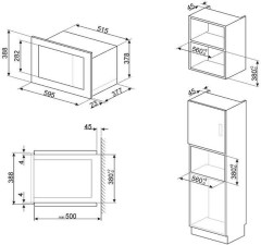 Встраиваемая микроволновая печь Smeg FMI625CN