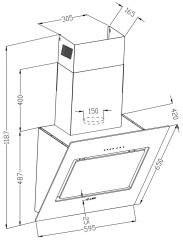 Кухонная вытяжка Lex Leila 600 Ivory