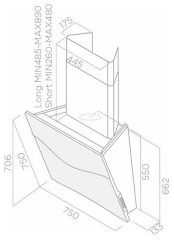 Кухонная вытяжка Elica Concetto Spaziale WH/F/75