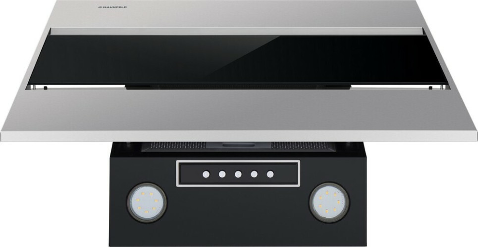 Кухонная вытяжка MAUNFELD Bridge 60 нержавеющая сталь\черное стекло