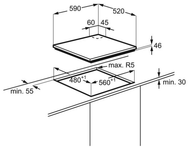 Газовая варочная панель Electrolux KGG 6426 K
