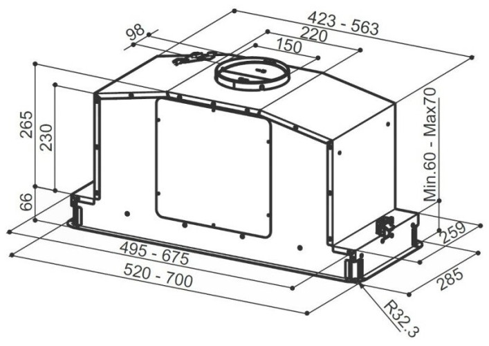 Встраиваемая вытяжка Faber In-Light EV8P WH Matt A52
