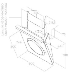Кухонная вытяжка Elica OM TS WH F/80