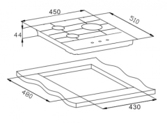 Газовая варочная панель Weissgauff HGG 451 WFh 421 009