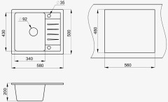 Кухонная мойка Granula ST-5803 черный