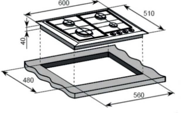 Газовая варочная панель Weissgauff HGG 641 WG