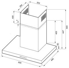 Кухонная вытяжка Kronasteel Levana 600 PB inox