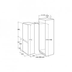 Встраиваемый холодильник Korting KSI 17860 CFL