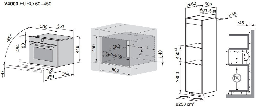 Микроволновая печь V-ZUG CombiMiwell V4000 45 CM4T-24025 платина
