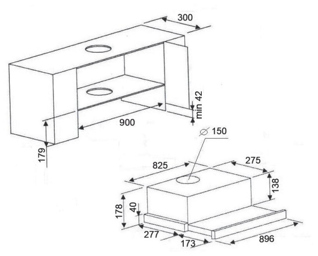 Встраиваемая вытяжка Kuppersberg Slimlux S 90 GB