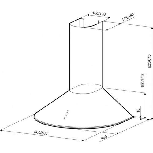 Кухонная вытяжка Krona Diana PB 600 white
