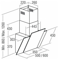Кухонная вытяжка Cata Podium 500 XGWH