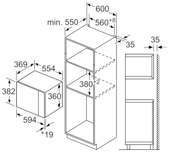 Встраиваемая микроволновая печь Bosch BFL 554MS0