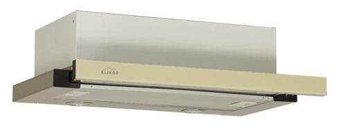Встраиваемая вытяжка Elikor Интегра Glass 45Н-400-В2Д нержавеющая сталь/бежевое стекло