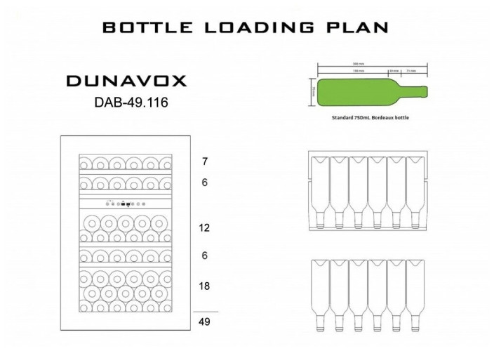 Винный шкаф Dunavox DAVG 49 116DOP TO