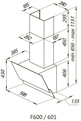 Кухонная вытяжка Kuppersberg F 601 BL