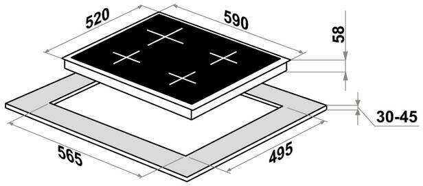 Индукционная варочная панель MAUNFELD CVI593BBK