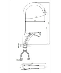 Смеситель для кухни Rush Nevis NE1735-22