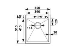 Кухонная мойка Kaiser KSM-4551 сталь