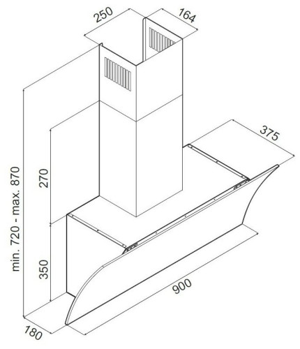 Кухонная вытяжка MAUNFELD BLAST PUSH 90