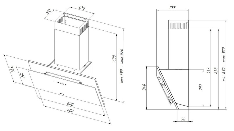 Кухонная вытяжка Akpo Juno II WK-11 60 черный