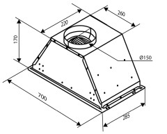 Встраиваемая вытяжка Zigmund &amp; Shtain K 006.71 B