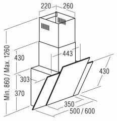 Кухонная вытяжка Cata Podium 500 XGBK