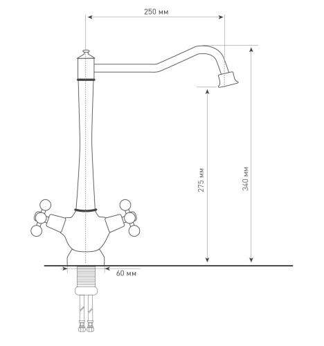 Смеситель для кухни Zigmund & Shtain ZS 2100 осенняя трава