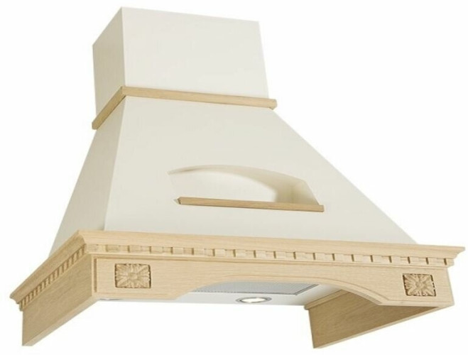 Кухонная вытяжка Elikor Бельведер Флореале 90П 650 П3Д бежевый дуб неокрашенный