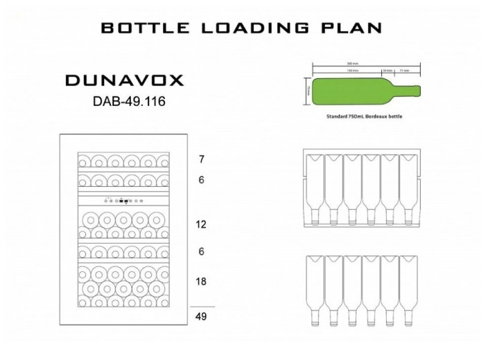 Винный шкаф Dunavox DAVS 49 116DSS
