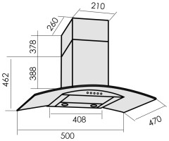 Кухонная вытяжка MBS Ruta 150 Black