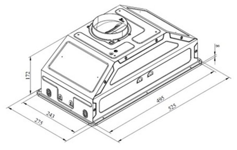 Встраиваемая вытяжка Konigin Skylark Grey Glass 60