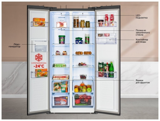 Холодильник HIBERG RFS-484DX NFXd