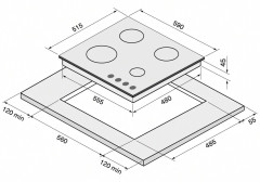 Газовая варочная панель KRONA HAGEL 60 WH W