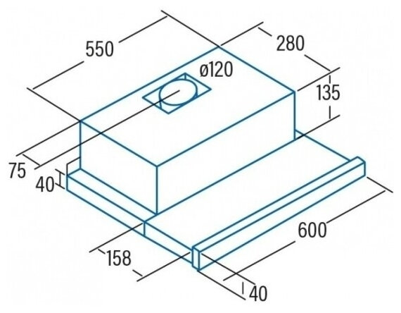 Встраиваемая вытяжка Cata TF 5260 WH L