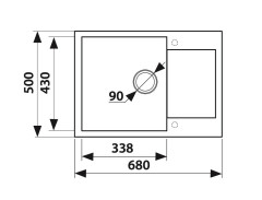 Кухонная мойка Kaiser KMM-5068Beige