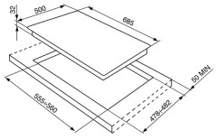 Газовая варочная панель Smeg SPR876RAGH