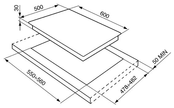 Газовая варочная панель Smeg SR764OT