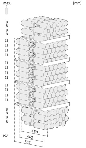 Винный шкаф Zugel ZTWF181DB черный