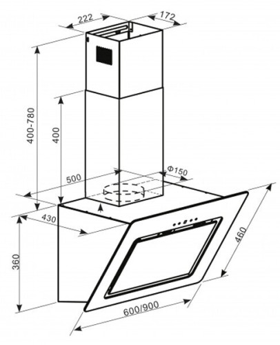 Кухонная вытяжка Oasis NA-60B