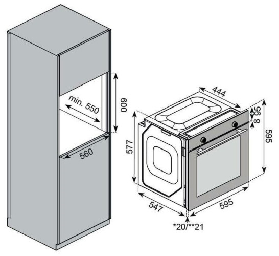 Электрический духовой шкаф Kuppersberg HF 607 W